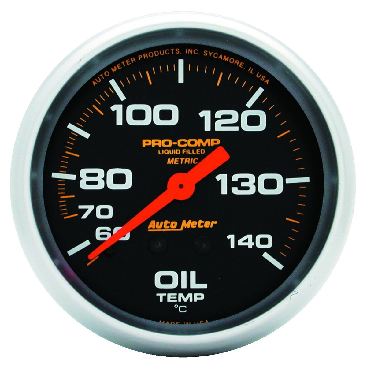 AUTO METER 5441 Pro-Comp Liquid-Filled Mechanical Oil Temperature Gauge