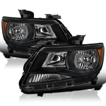 compare product SPEC-D TUNING Black Halogen Headlights Factory Style Compatible with 2015-2022 Chevy Colorado, Left + Right Pair Headlamps Assembly