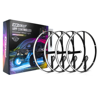 compare product XK Glow XKWHEELKIT 15 Inch Wheel Ring Light Kit Car Accessories - 4 Pieces