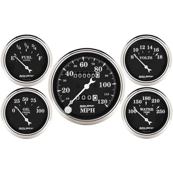 compare product Auto Meter 1708 Old TYME Black Street Rod Kit
