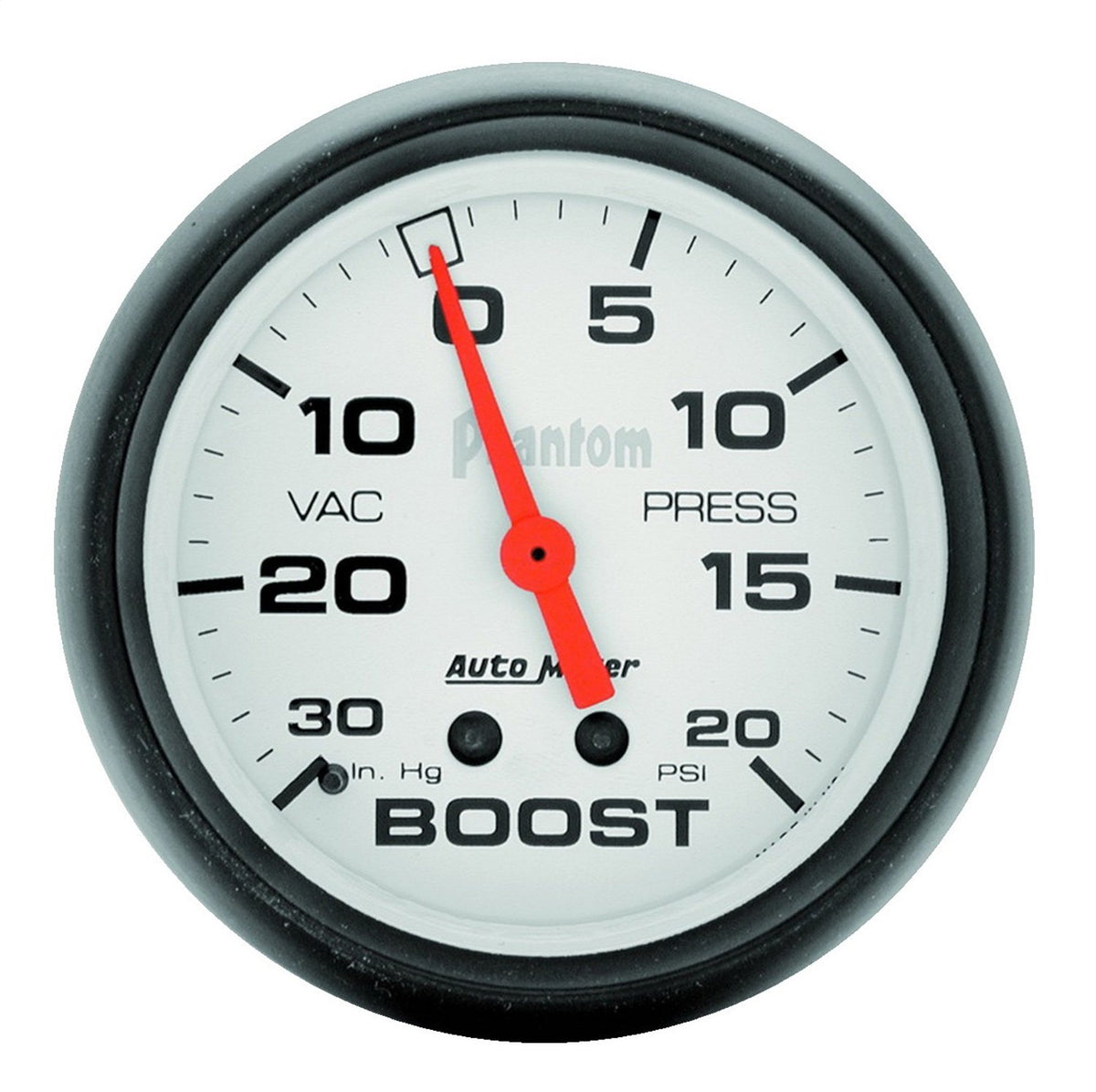 Auto Meter 5801 Phantom Mechanical Boost/Vacuum Gauge,2.625 in.