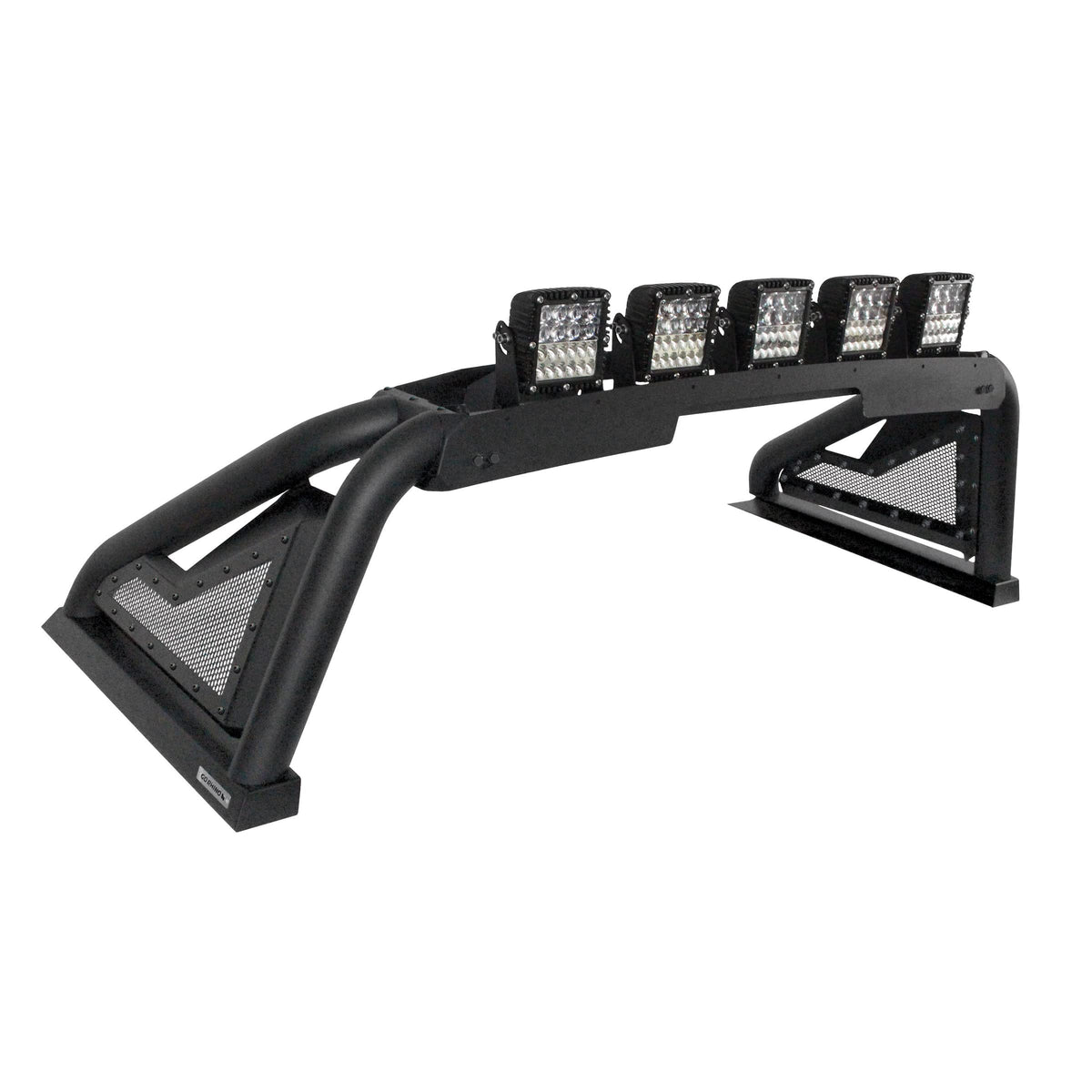 Go Rhino Sport Bar 2.0 w/Power Actuated Retractable Light Mount | Mild Steel, Textured Black | 911600T | Fits 2015-2024 Ford F-150 & Other Full Size Trucks (See Description)