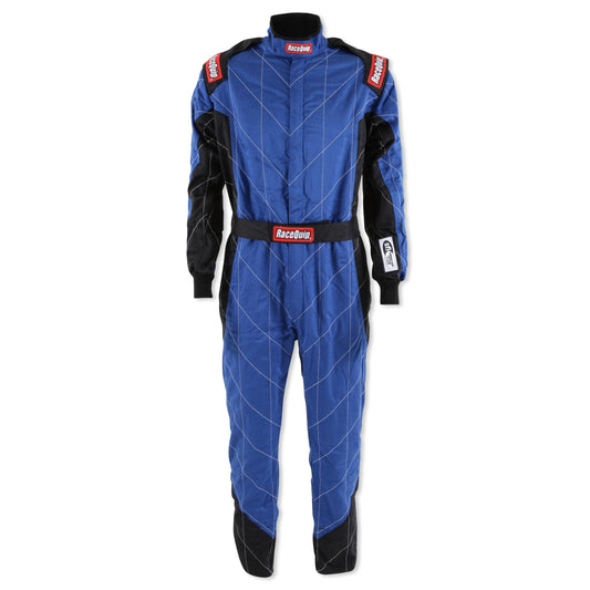 RaceQuip Chevron-5 One Piece Multi Layer Racing Driver Fire Suit SFI 3.2A / 5 Rated Blue 3XL 91609289