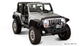 Bushwacker Jeep Flat Style Front & Rear Fender Flares | 4-Piece Set, Black, Textured Finish | 10919-07 | Fits 2007-2018 Jeep Wrangler JK 2-Door