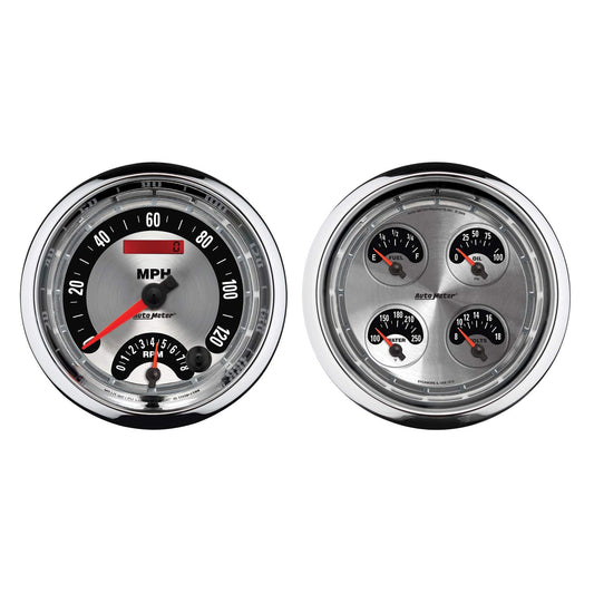 Auto Meter 1205 American Muscle 5" Quad and Tachometer/Speedometer Combo Gauge