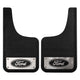 Plasticolor 001837R01 Ford Oval Chrome Plated Heavy-Duty Black Front 12 x 22 Mud Guard Set