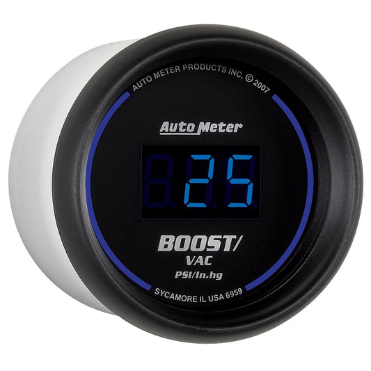 Auto Meter 6959 Cobalt Digital 2-1/16" 30 In Hg.-Vac./30 PSI Vacuum/Boost Gauge