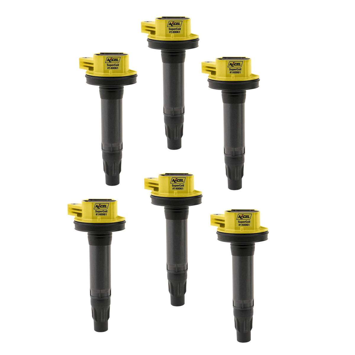 ACCEL 140061-6 SuperCoil Ignition Coil Series - Yellow, 6-pack