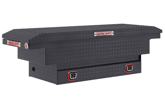 Weather Guard Model 131-6-04 Saddle Box, Aluminum, Mid-Size Low Profile, Gunmetal Gray, 8.0 cu ft