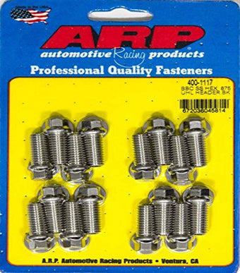 compare product ARP 400-1117 Header Bolt Kit (6pt.3/8 x .875 UHL (16))