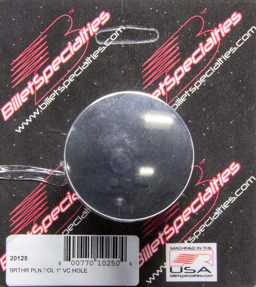 BILLET SPECIALTIES Round Push-In Polished Breather P/N 20125