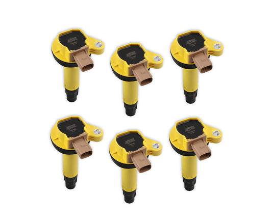 ACCEL 140646-6 SuperCoil Ignition Coil - Yellow - 6-Pack (3-Pin)