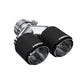 MBRP 3in ID/Dual 4in OD Out Staggered L 9.37in / R 9.87in Dual Wall Carbon Fiber Univ Exhaust Tip