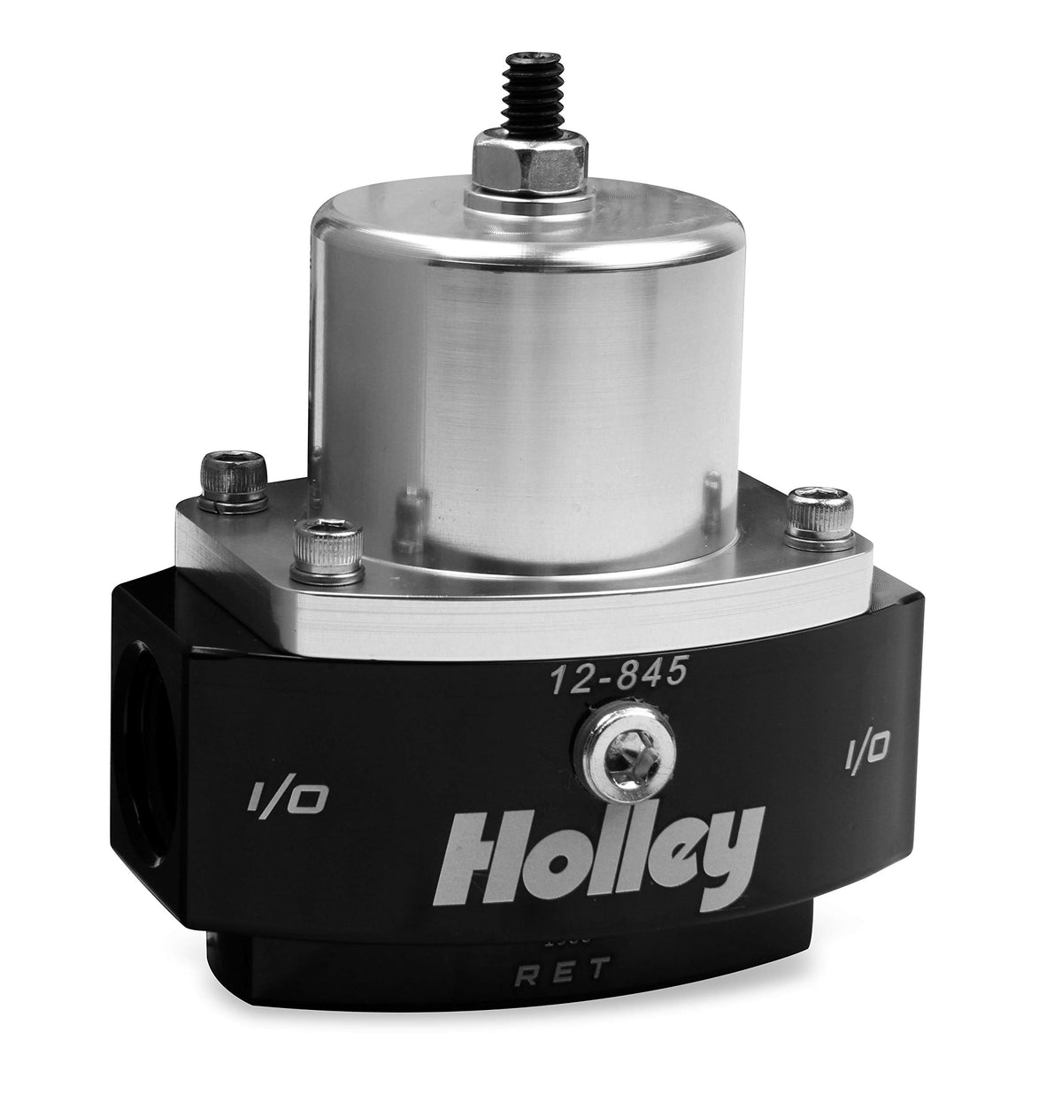 Holley 12-845 8AN Inlet / 2 x 6AN Outlet 4.5-9 PSI Adjustable Bypass Billet Fuel Pressure Regulator