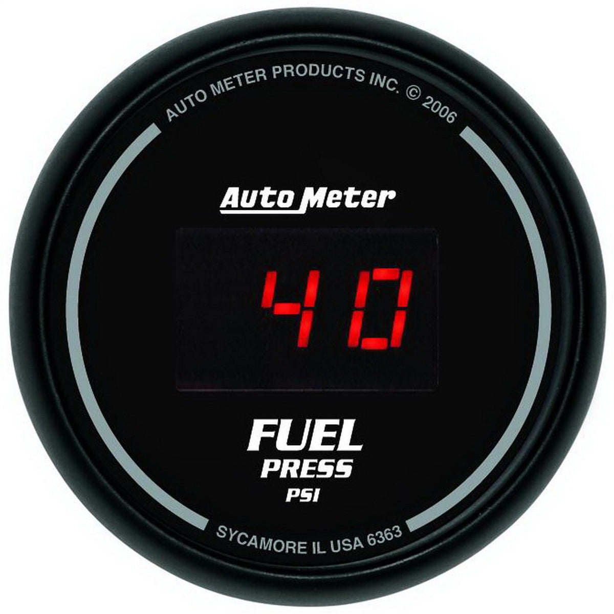 Auto Meter 6363 Sport Comp Digital 2-1/16" 0-100 PSI Digital Fuel Pressure Gauge