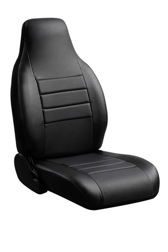 compare product FIA SL69-44 BLK/BLK Custom Fit Front Seat Cover Bucket Seats - Leatherette (Solid Black)