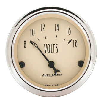 compare product AUTO METER 1891 Antique Beige Voltmeter Gauge 2.3125 in.
