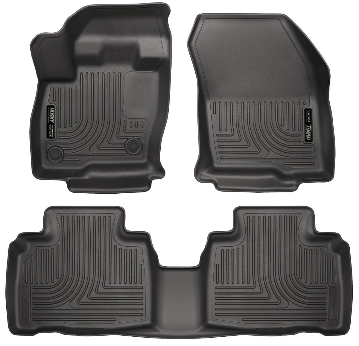 Husky Liners Weatherbeater Floor Mats | Fits 2015 - 2024 Ford Edge | Front & 2nd Row, 3-pc Black - 98781