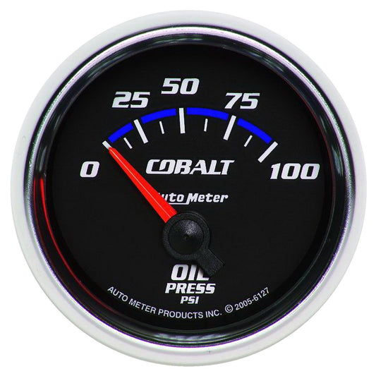 Auto Meter 6127 Cobalt Short Sweep Electric Oil Pressure Gauge Regular, 2.3125 in.