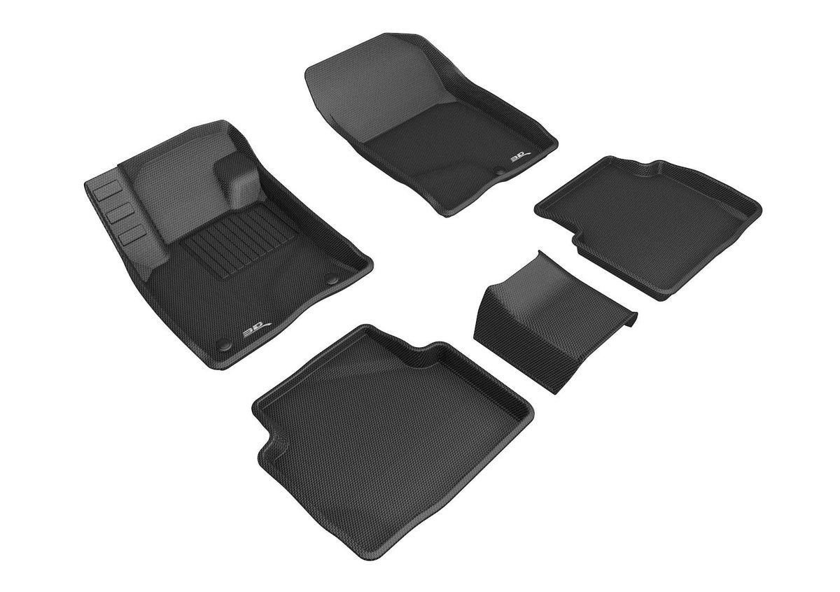 3D MAXpider Custom Fit Kagu Floor Mat (Black) Compatible with Ford Escape Gasoline 2020-2026 - Full Set