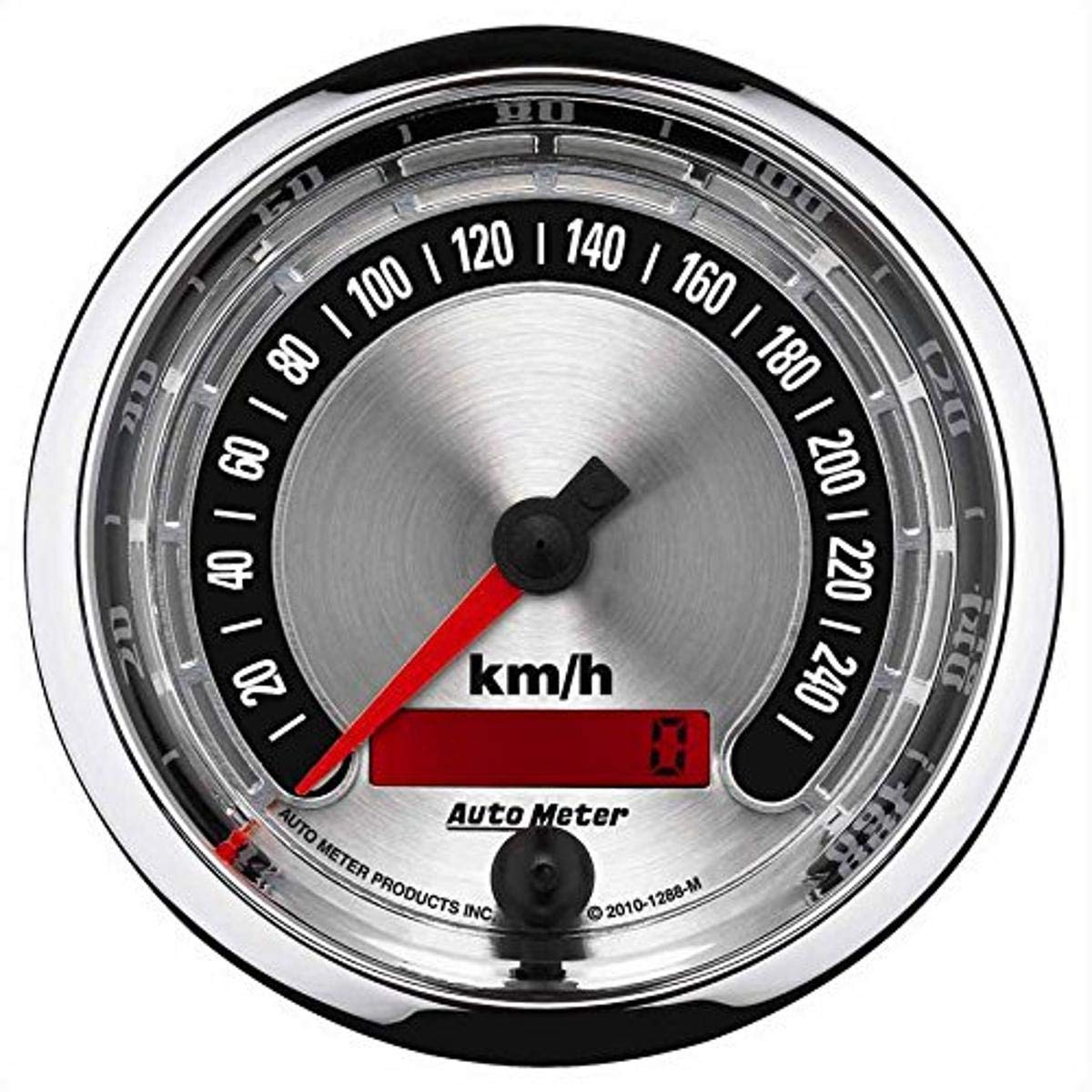 Auto Meter 1288-M American Muscle 3-3/8" 0-260 kmh Speedometer Gauge