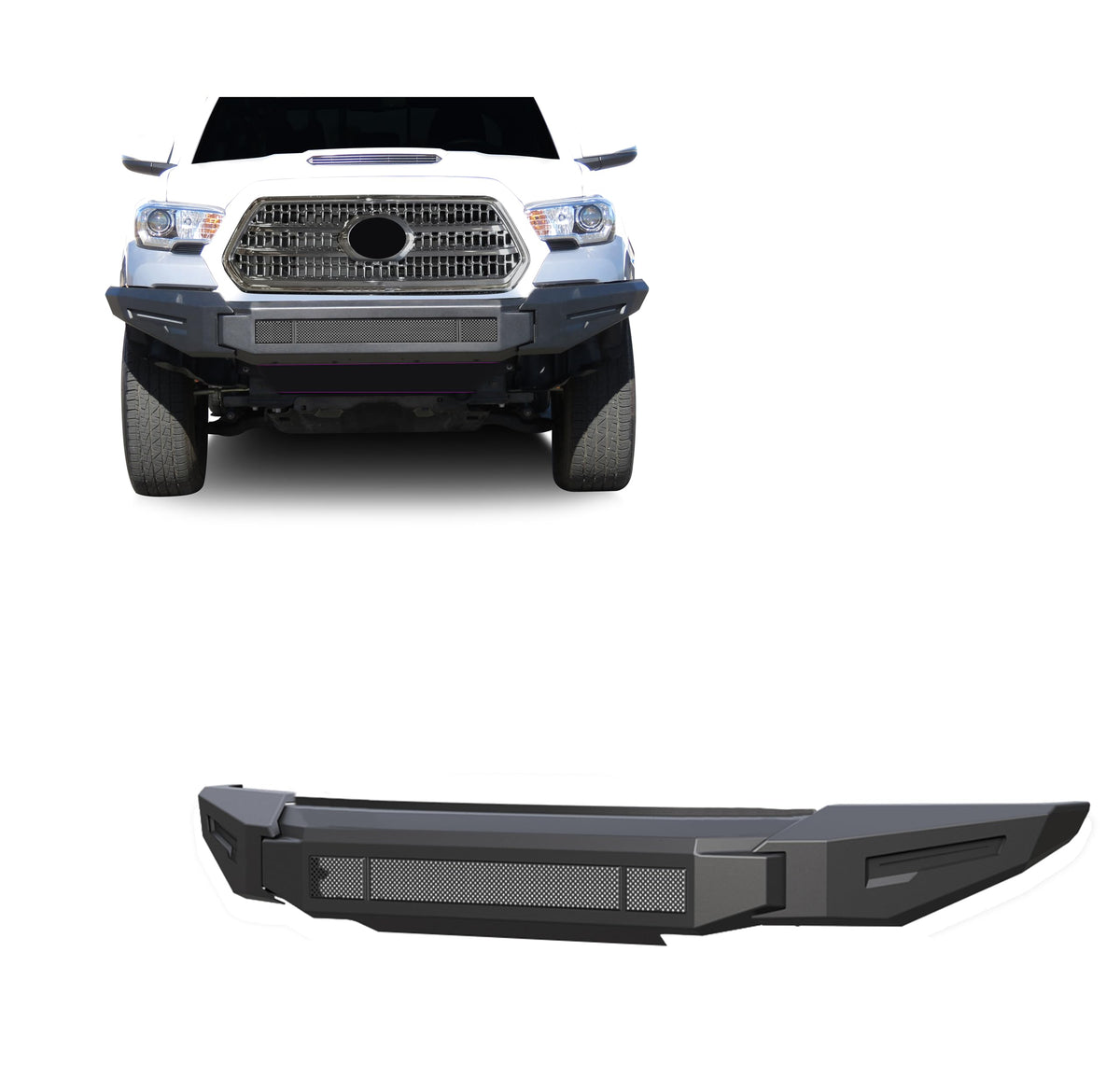 Black Horse Off Road Armour II HD Modular Front Bumper-Bumper-AFB-TA21-BU
