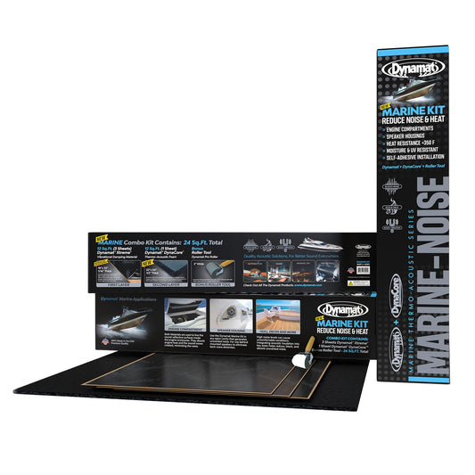 Dynamat Marine Combo Pack – Reduce Noise & Heat from Engines, Generators, Waves & Thrusters in Cabin or Deck Areas – 12 sq ft Dynamat Xtreme, 12 sq ft DynaCore & Bonus Pro Roller Tool – Made in USA