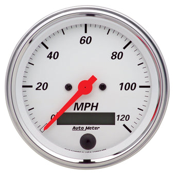 compare product AUTO METER 1380 Arctic White Electric Programmable Speedometer