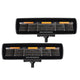 Go Rhino Xplor Lighting: Blackout Combo Series Sixline Flood Light (Pair) | Surface Mount (Threaded Stud Mount) Aluminum, Black | 750600622FBS