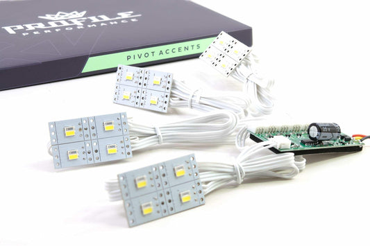 Morimoto Profile Performance Pivot, (16 pc) Sequential Switchback, White & Amber Chips on Aluminum Board (1x LED163-16)
