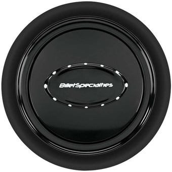compare product Billet Specialties 32729 Anodized Smooth Horn Button, Black
