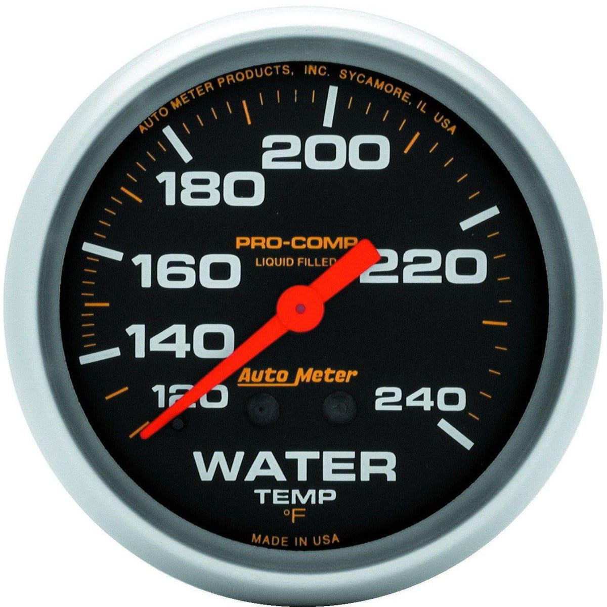 Auto Meter 5433 Mechanical Liquid Water Temperature Gauge