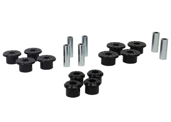 compare product Whiteline W73821 Rear Leaf Spring and Shackle Bushing Kit Compatible with 02-06 Chevrolet Avalanche 2500, 99-18 Chevrolet Silverado and GMC Sierra 1500, 01-03 Silverado and Sierra 1500HD, 01-10