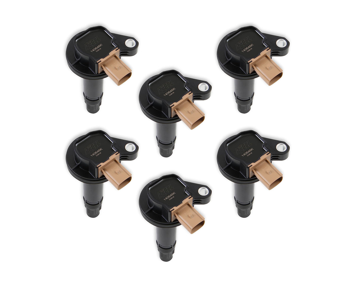 ACCEL 140646K-6 SuperCoil Ignition Coil - Black - 6-Pack (3-Pin)