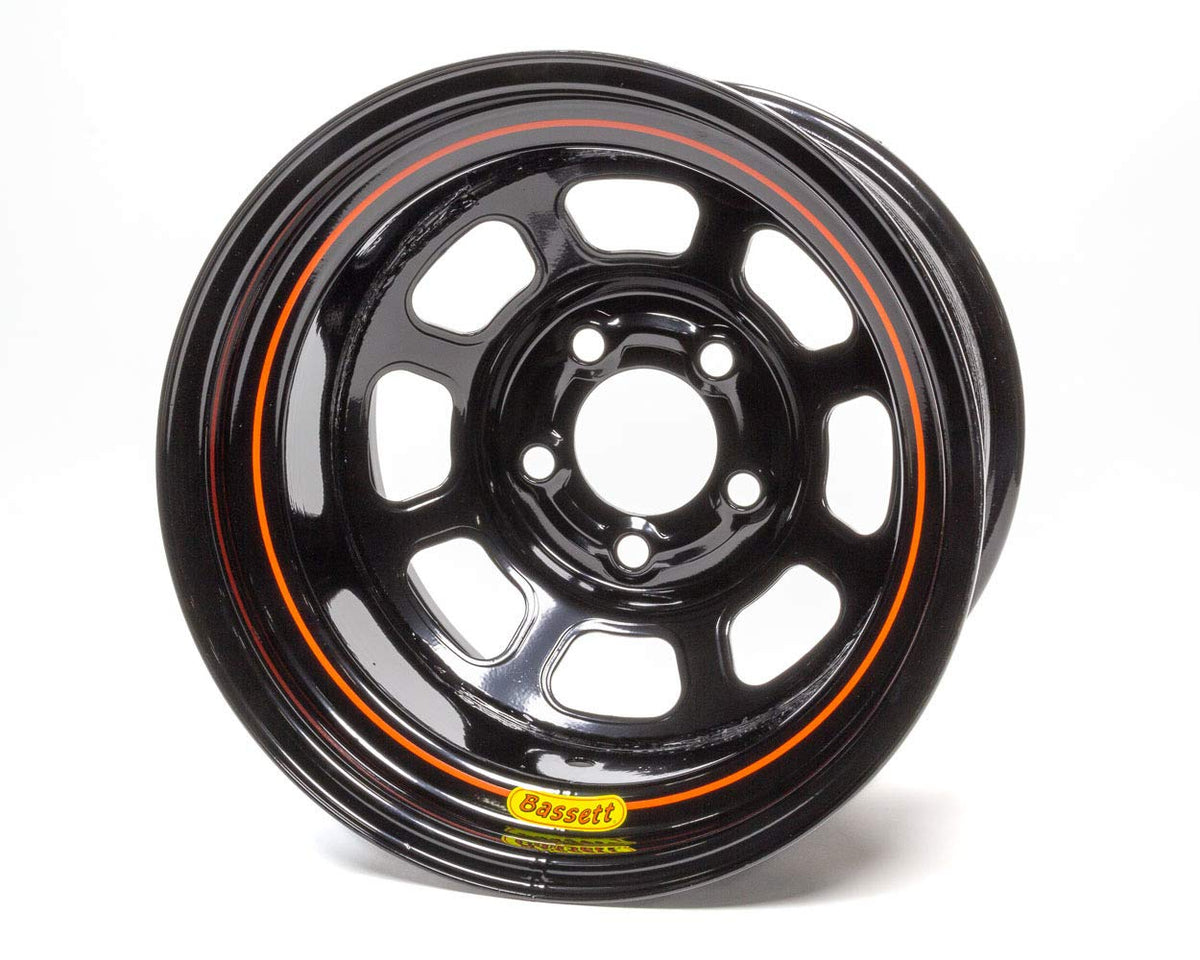 Bassett 15" x 10", 5-on-5", 3 Off Beaded Black Wheel 50S53B
