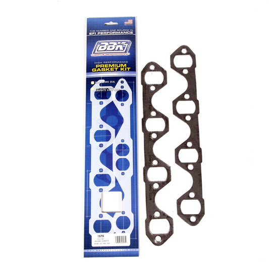 BBK 1575 1-5/8" Premium Exhaust Header Gaskets Kit for Ford 302/351, (Pair), Dark Gray