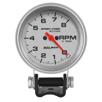 compare product Auto Meter 3707 Sport-Comp Silver Mini Tachometer,2.625 in.