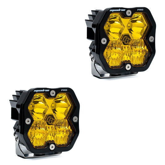 Baja Designs Squadron 2.0 Pro LED Light Pod Pair, Driving/Combo, Amber