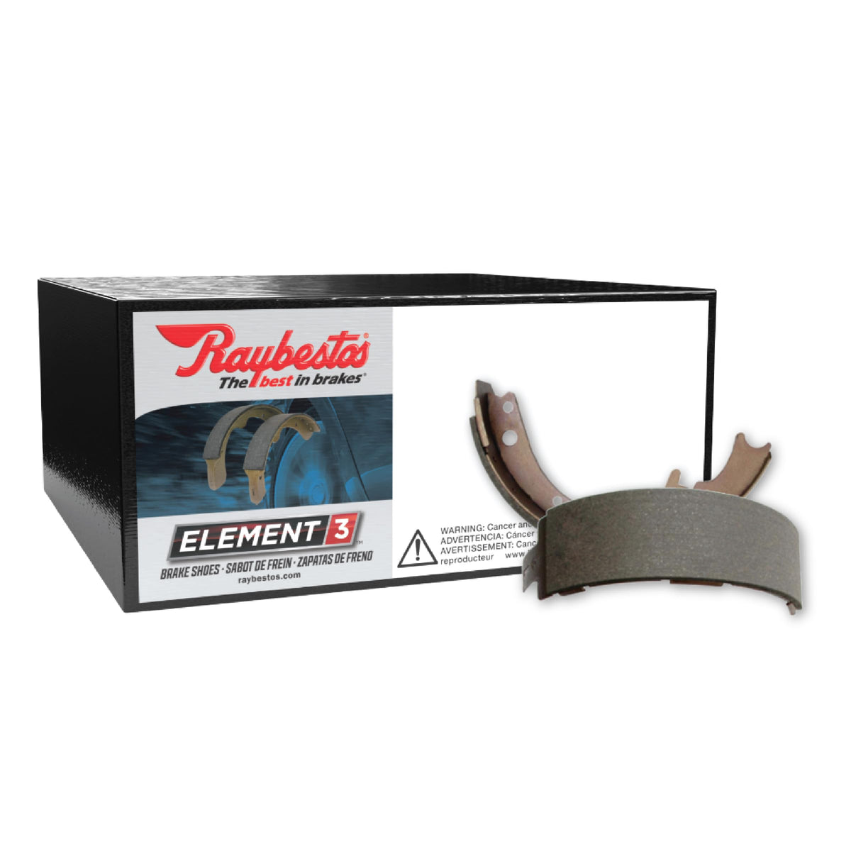 Raybestos Element3 Automotive Replacement Rear Parking Brake Shoes Set for Select 2006-2010 Hummer H3, 2009-2010 Hummer H3T (908PG)