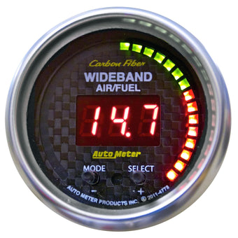 compare product Auto Meter 4778 Carbon Fiber PRO Wideband Air Fuel Ratio Gauge