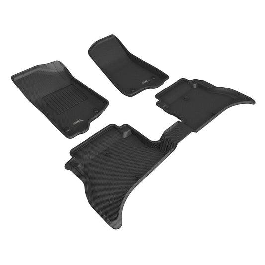 3D MAXpider Custom Fit Kagu Floor Mat (Black) Compatible with Jeep Wrangler Unlimited 4XE (JL) 2021-2026 - Full Set
