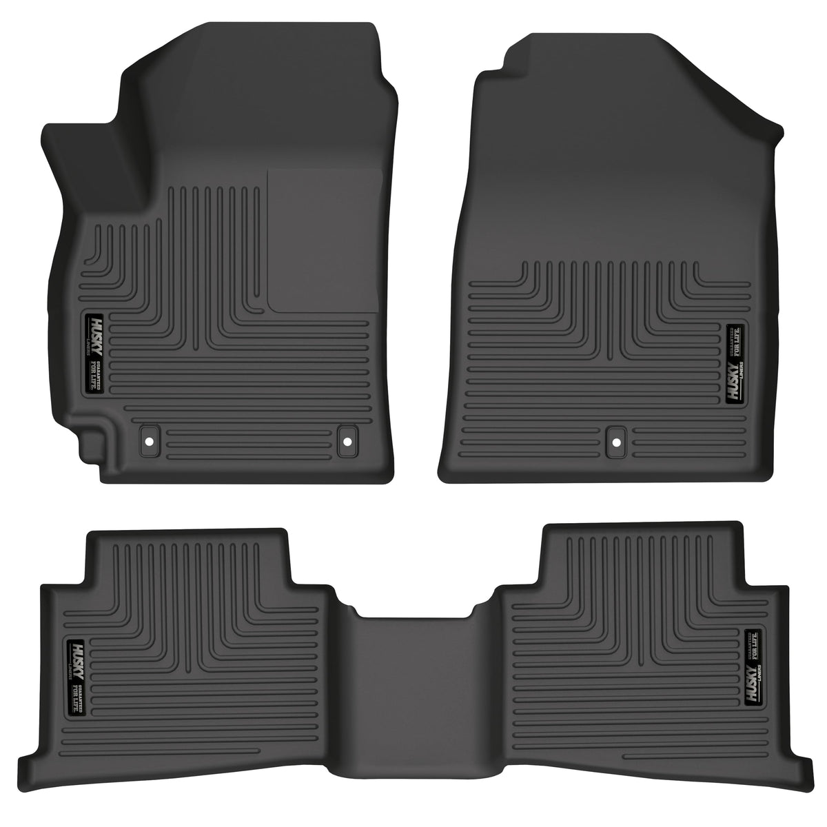 Husky Liners Weatherbeater Floor Mats | Fits 2020-2026 Lincoln Corsair | Front & 2nd Row, 3-pc Black - 96711