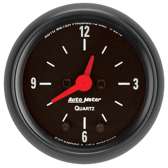compare product AUTO METER 2632 Z-Series Clock Regular, 2.3125 in.