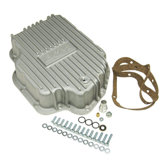 compare product B&M 20280 Cast Aluminum Extra Depth Transmission Pan