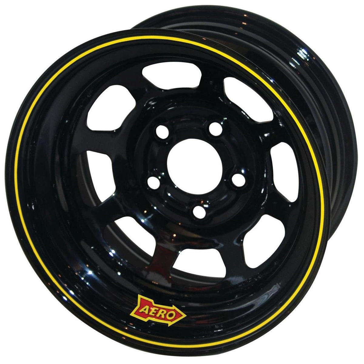 Aero Race Wheel 58-105040 15X10 4IN 5.00 BLACK