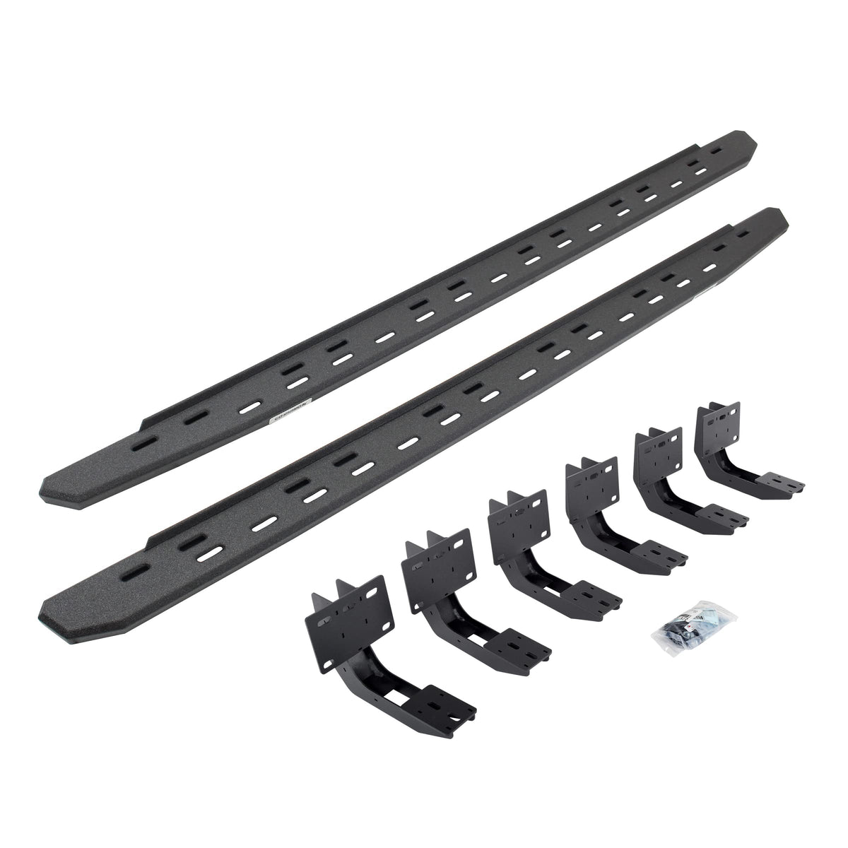 Go Rhino RB30 Slim Running Boards & Brackets | Galvanized Steel, Protective Bedliner Coating | 69630687ST | Fits 2019-2024 RAM 1500 Crew Cab Pickup