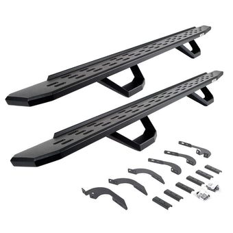 compare product Go Rhino RB30 Running Boards, Mounting Brackets, & 2 Pair of Drop Steps | Cab Length, Galvanized Steel, Textured Black | 6964328020PC | Fits 2024 Toyota Tacoma Double Cab