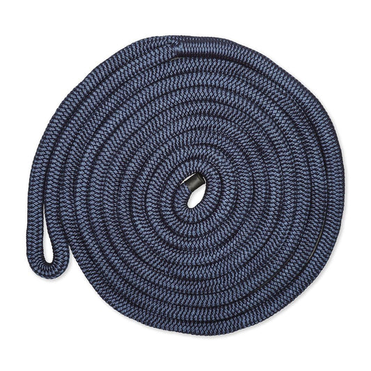 CMP Cordage CDL5825NY, Dock Line, 5/8" Diameter - 25' Length, Double Braid, Navy