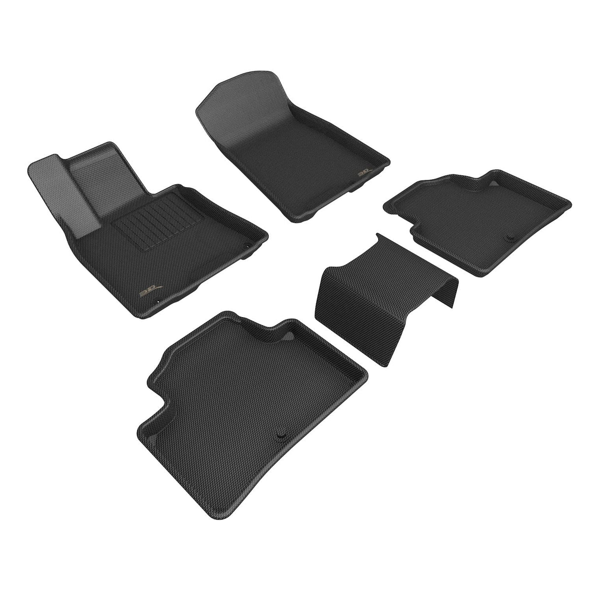 3D MAXpider Custom Fit Kagu Floor Mat (Black) Compatible with Genesis GV70 2022-2025 - Full Set