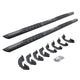 Go Rhino V3443580T V-Series V3 Aluminum Side Steps w Mounting Brackets Kit - TextBlack - Double Cab for Toyota 22-24 Tundra (Extended Cab Pickup)